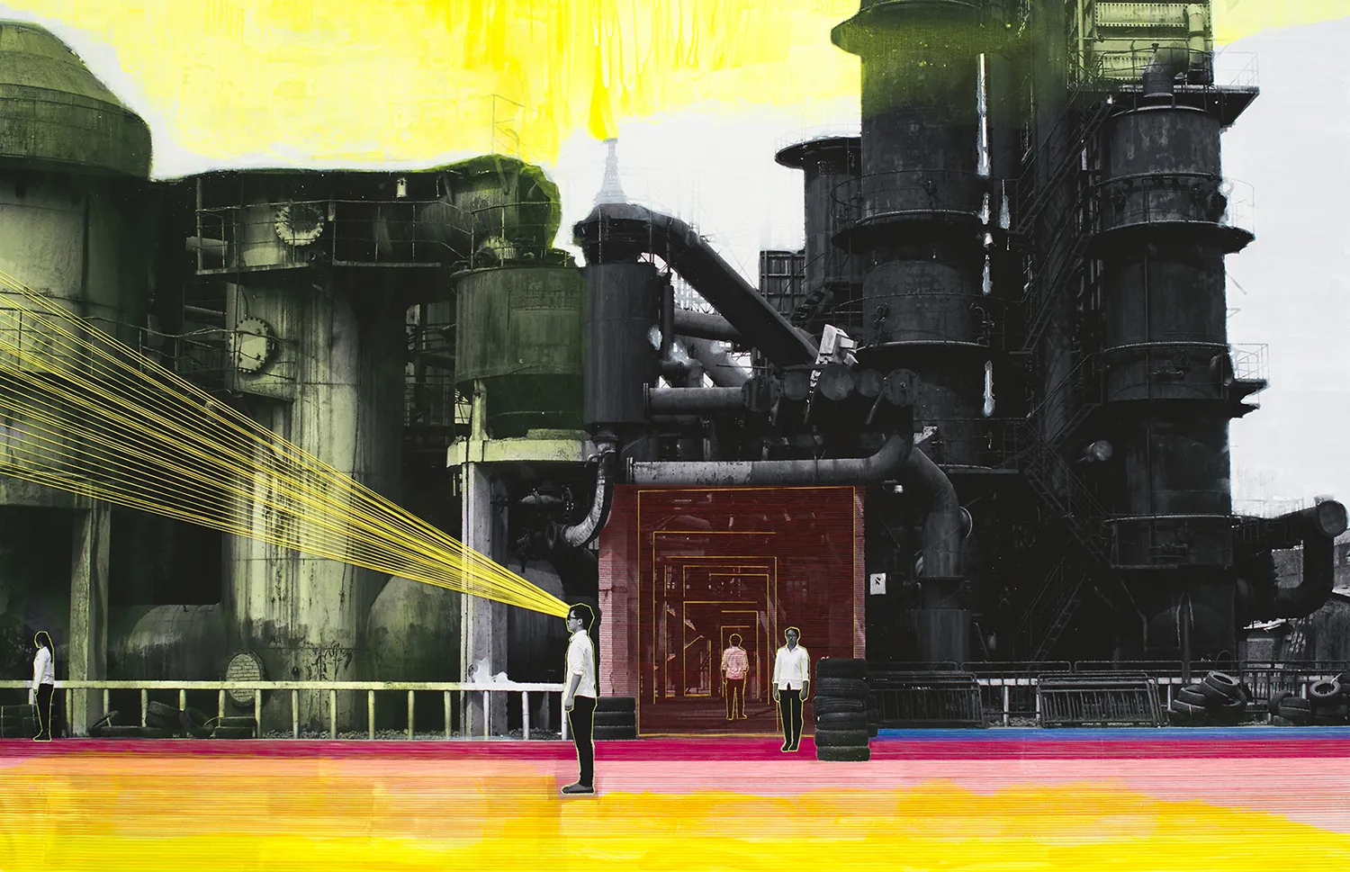 My Promise for Your Happiness No.23, mixed media Photograph on canvas, 162 x 135 cm, 2013 © Lin Jingjing