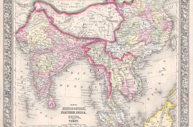Map of Hindoostan, Farther India, China, and Tibet.