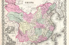 1855 Colton Map of China, Taiwan, and Korea