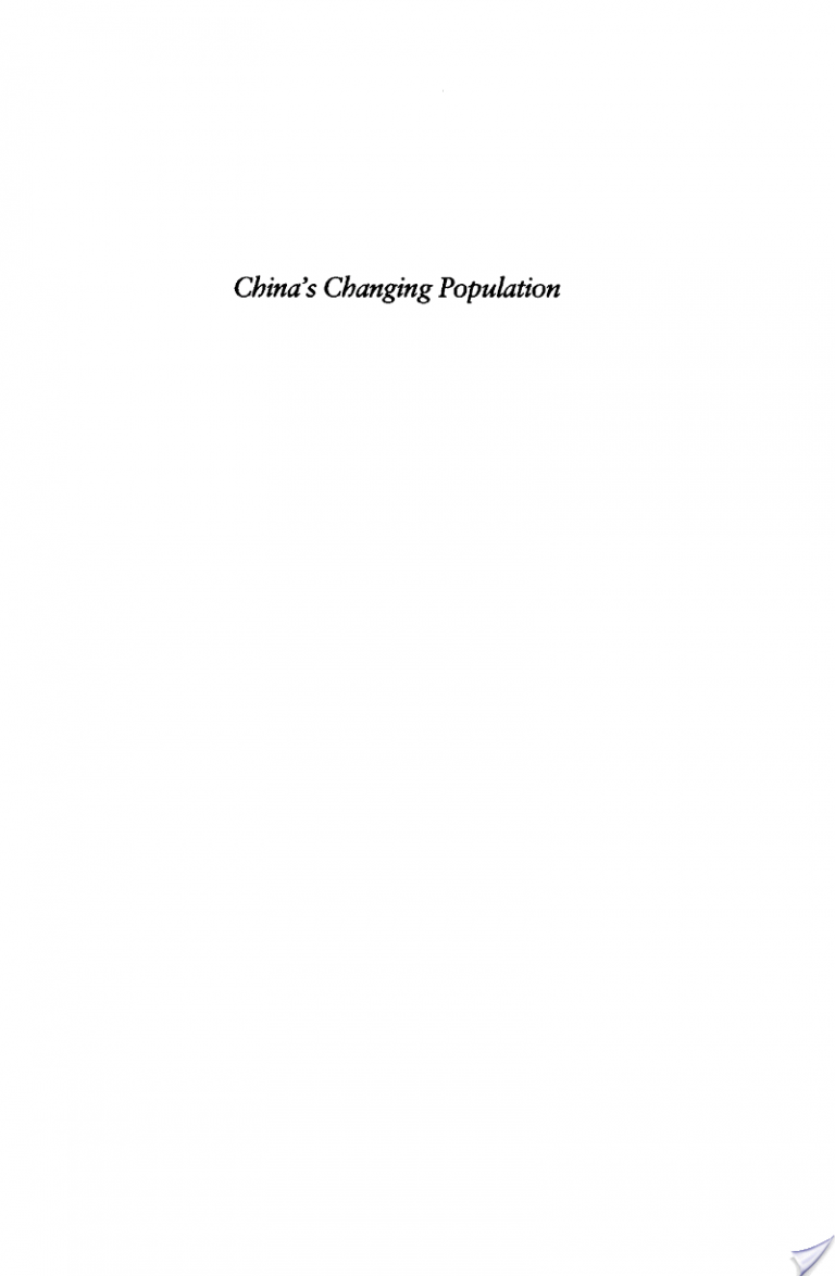 China's Changing Population
