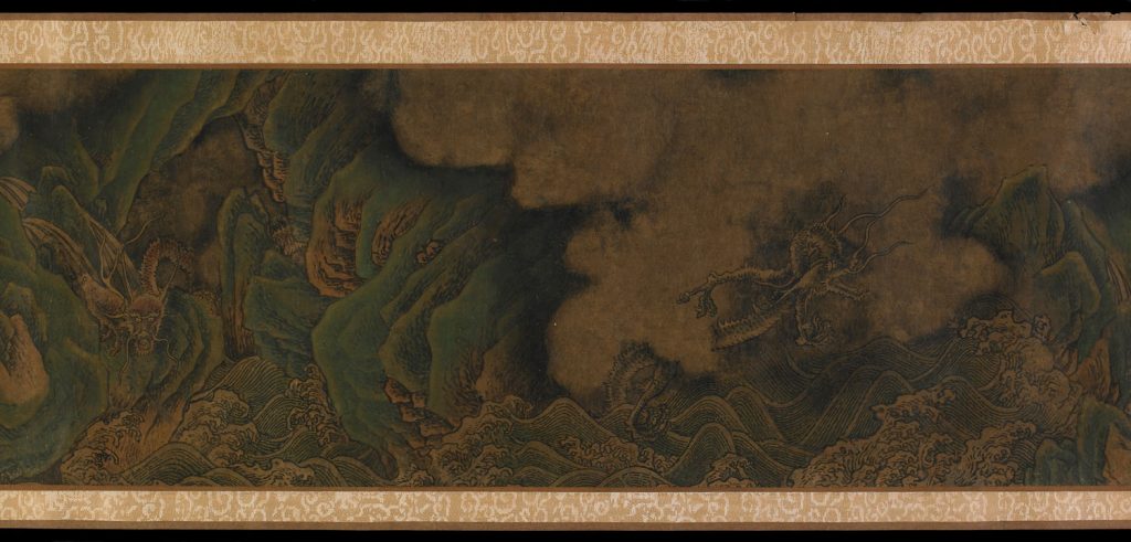 Dragons in clouds and waters