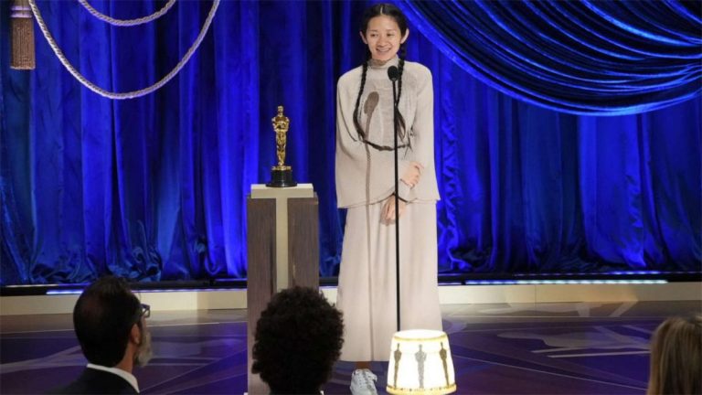 Chloé Zhao wins Wins 2021 Oscar for Best Director and Best Movie