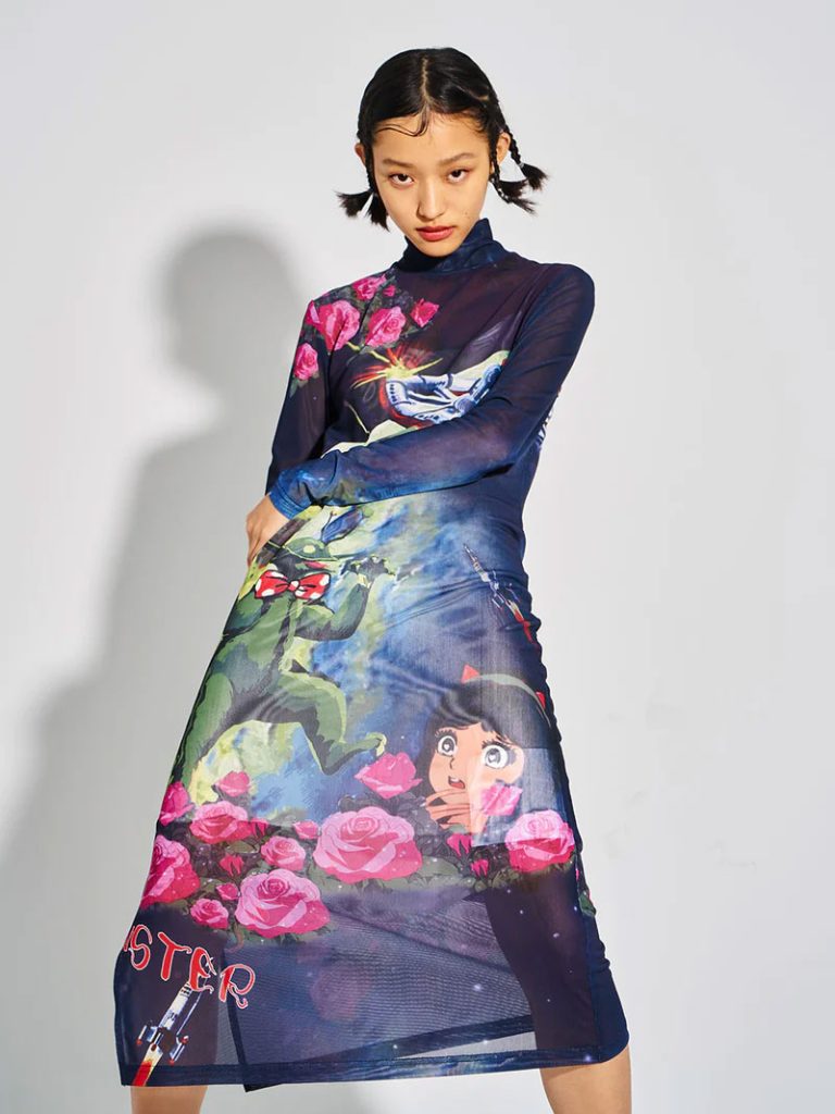 MUKZIN-Cartoon-Print-Dress--MONSTER-SWEETHEART