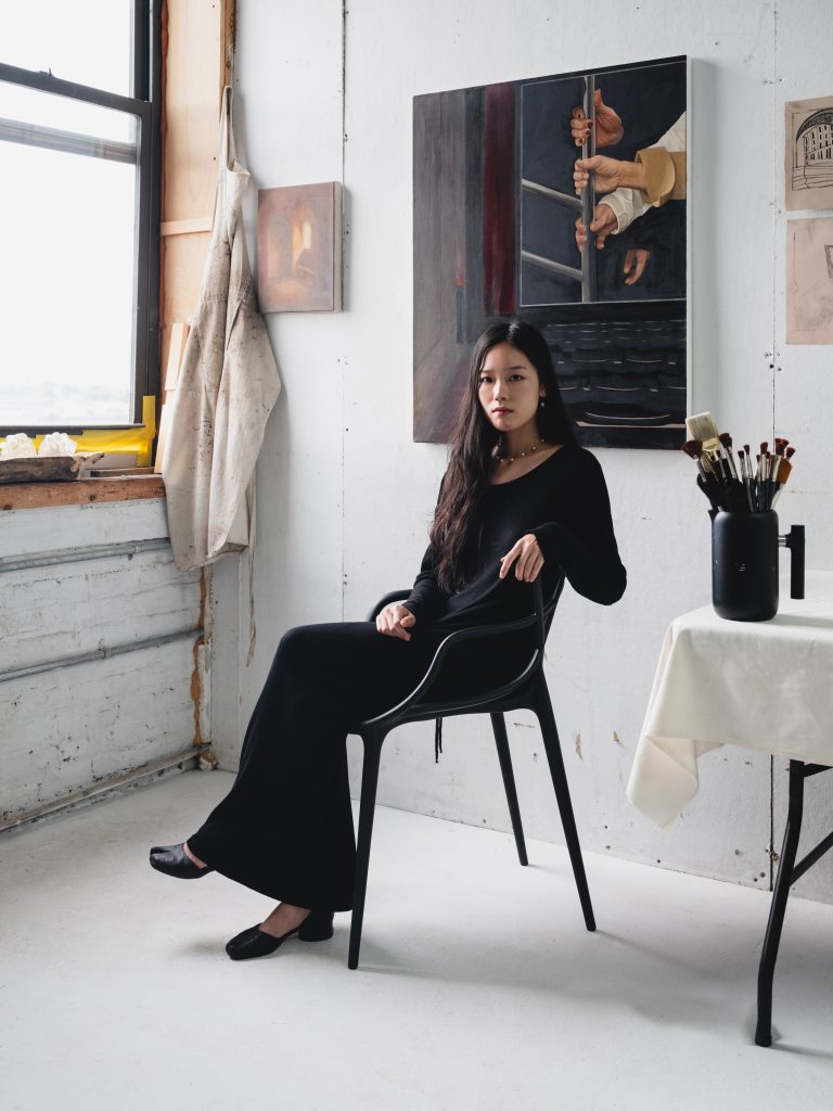 Suyi Xu at Studio in Brooklyn, August 2022 ©Suyi Xu,
Photograph by Xi Zhou,