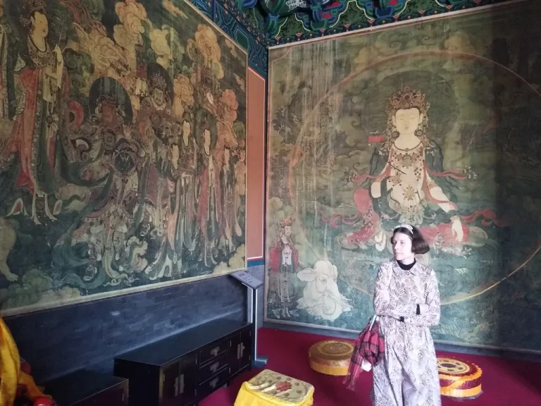 Tammy enjoying thangkas