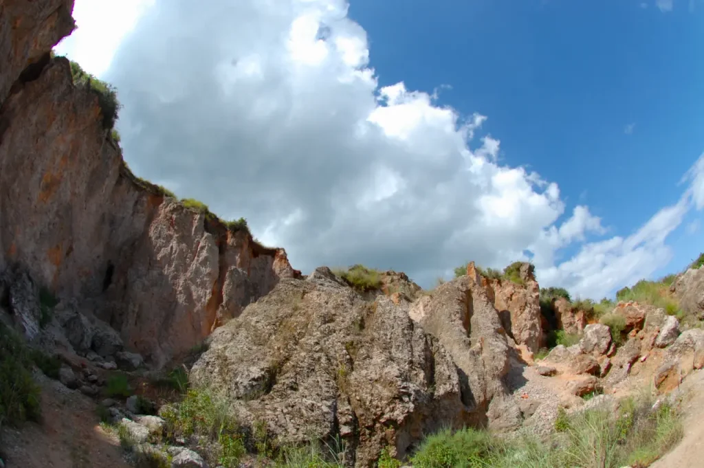 A nearby cave