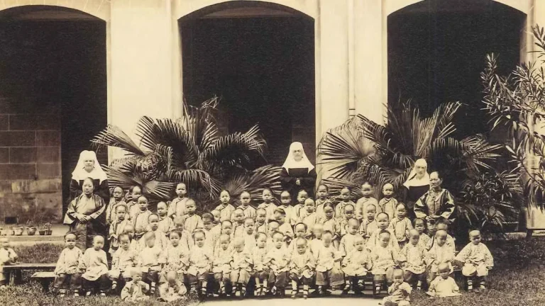 Sisters of St Paul's with Chinese girls they had adopted