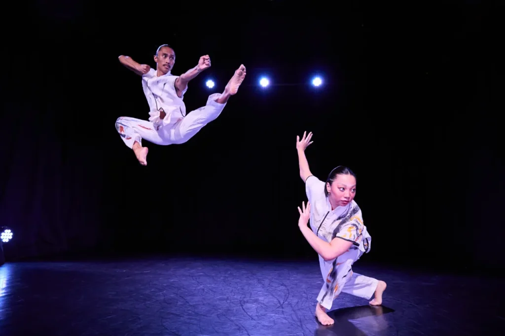 1. AAPI Heroes_Choreographer Jessica Chen_Dancer Carl Ponce Cubero_Maya Lam_Photo by Vanessa Gonzalez-Bunster