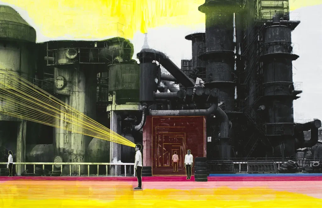 My Promise for Your Happiness No.23, mixed media Photograph on canvas, 162 x 135 cm, 2013 © Lin Jingjing