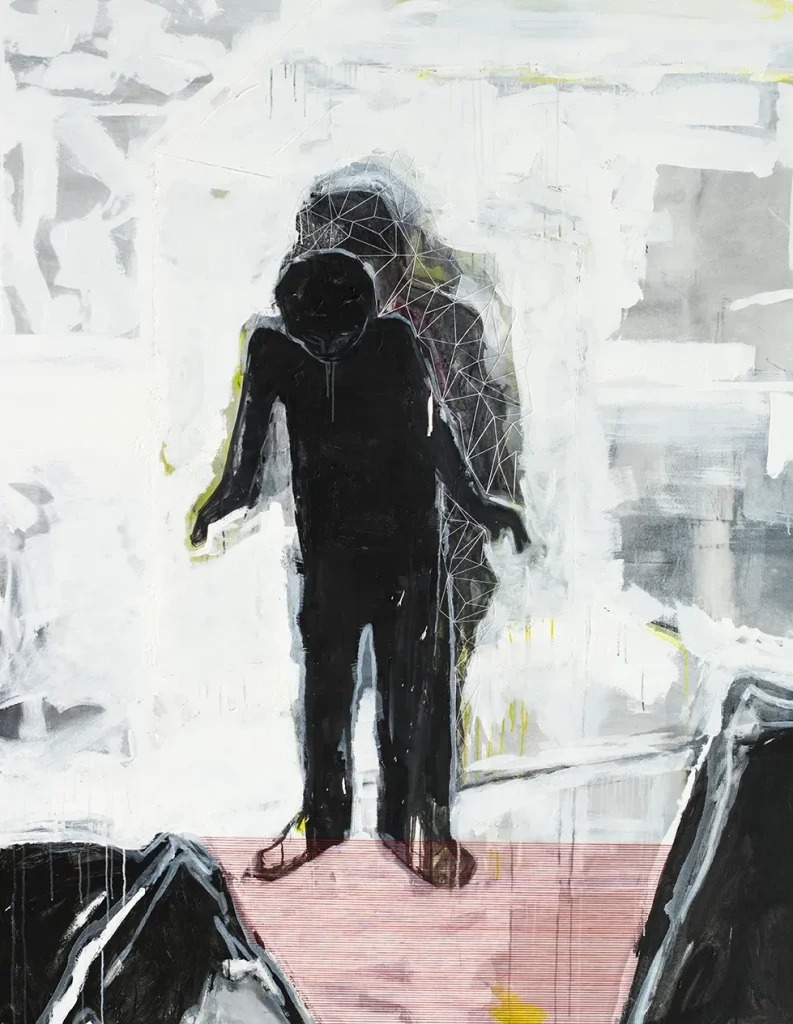 The Chapter I Want to Read out Loud-1, Painting on Canvas with Stitching, 200x150cm © Lin Jingjing