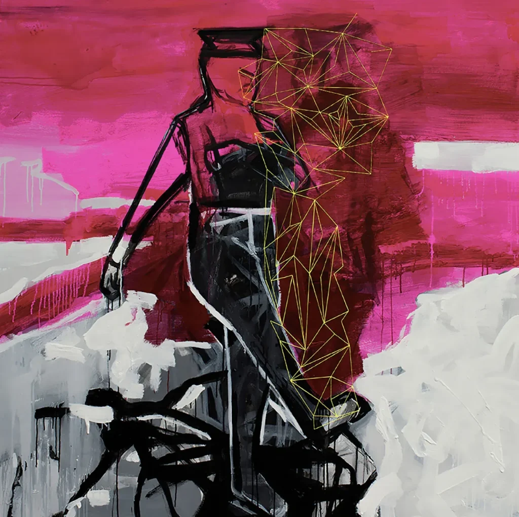 The Chapter I Want to Read out Loud-2, Painting on Canvas with Stitching, 200x150cm © Lin Jingjing