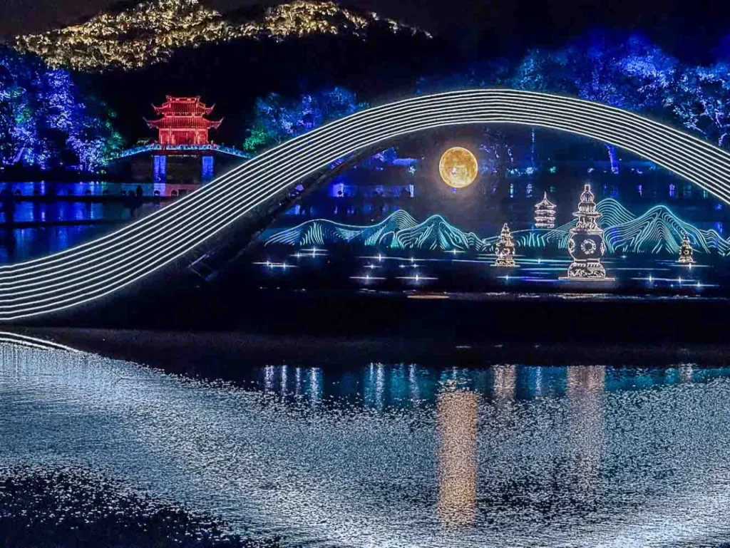 Night Lights Over West Lake, Hangzhou