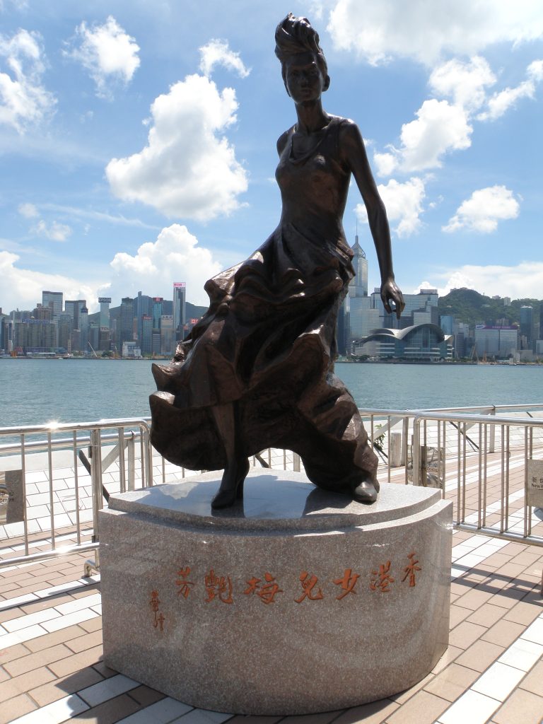 Bronze statue of Anita Mui in Hong Kong